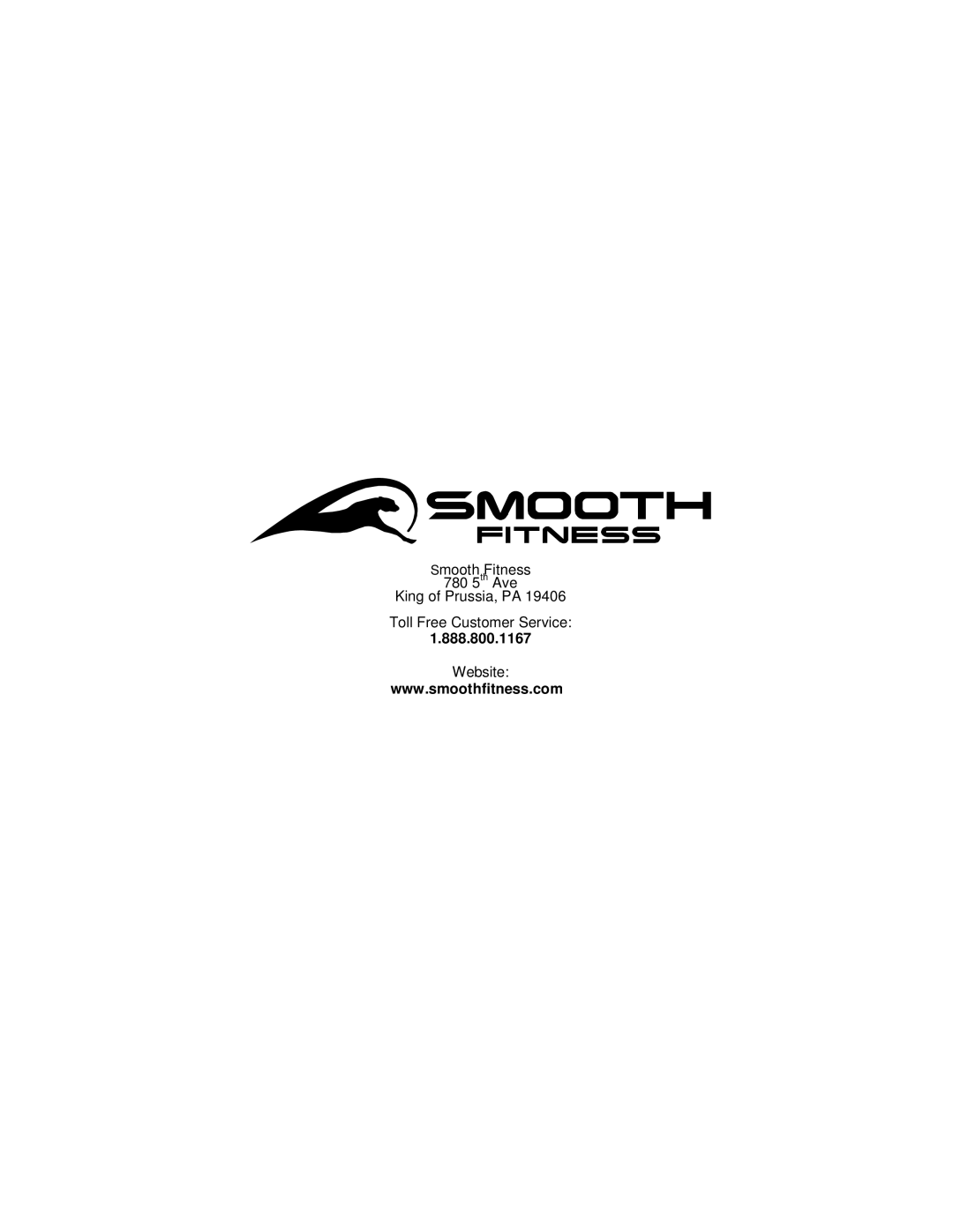 Smooth Fitness 9.35HR user manual 888.800.1167 