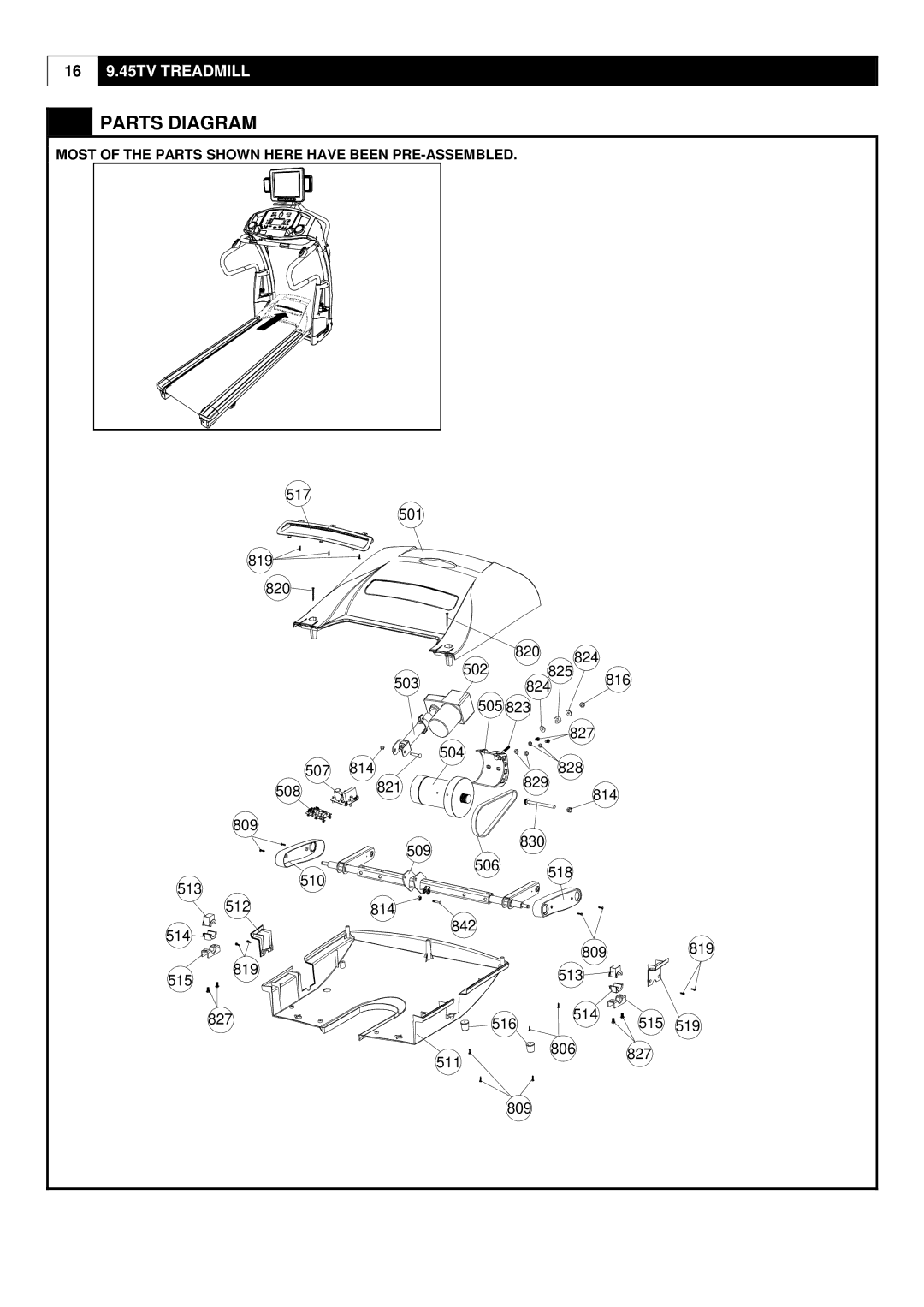 Smooth Fitness user manual 16 9.45TV Treadmill 