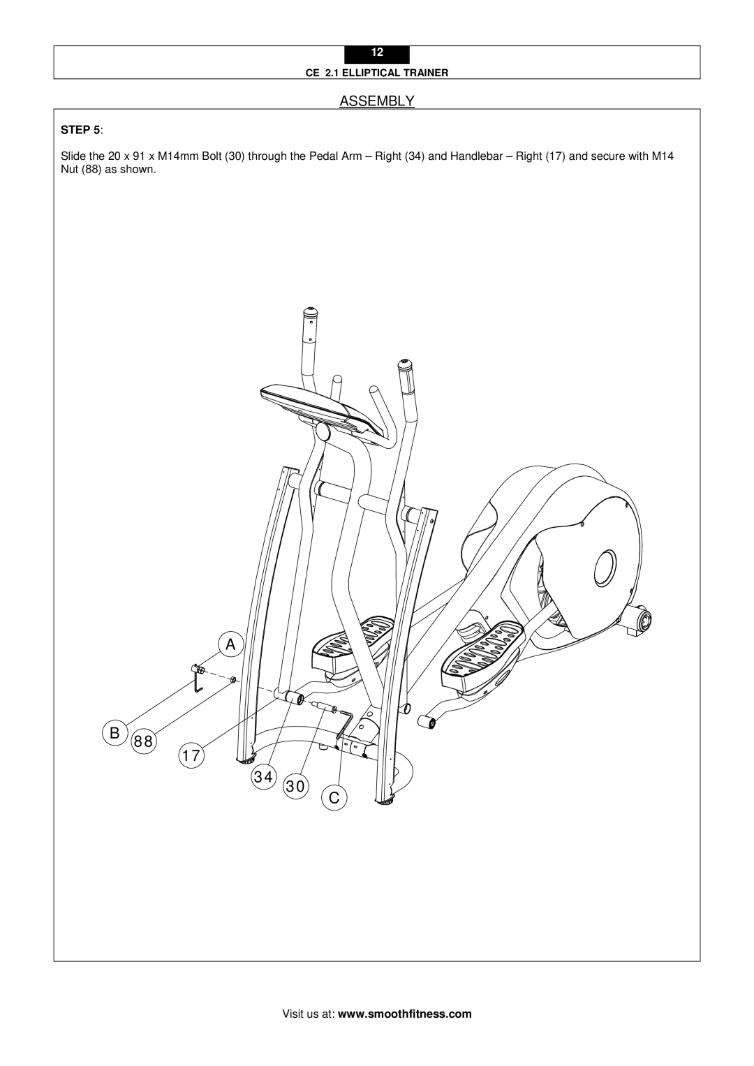 Smooth Fitness CE 2.1 user manual 34 30 C 