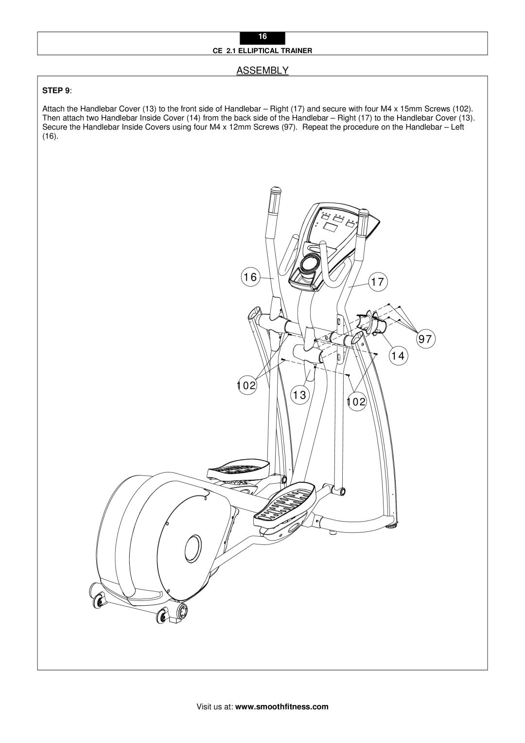 Smooth Fitness CE 2.1 user manual 1617 