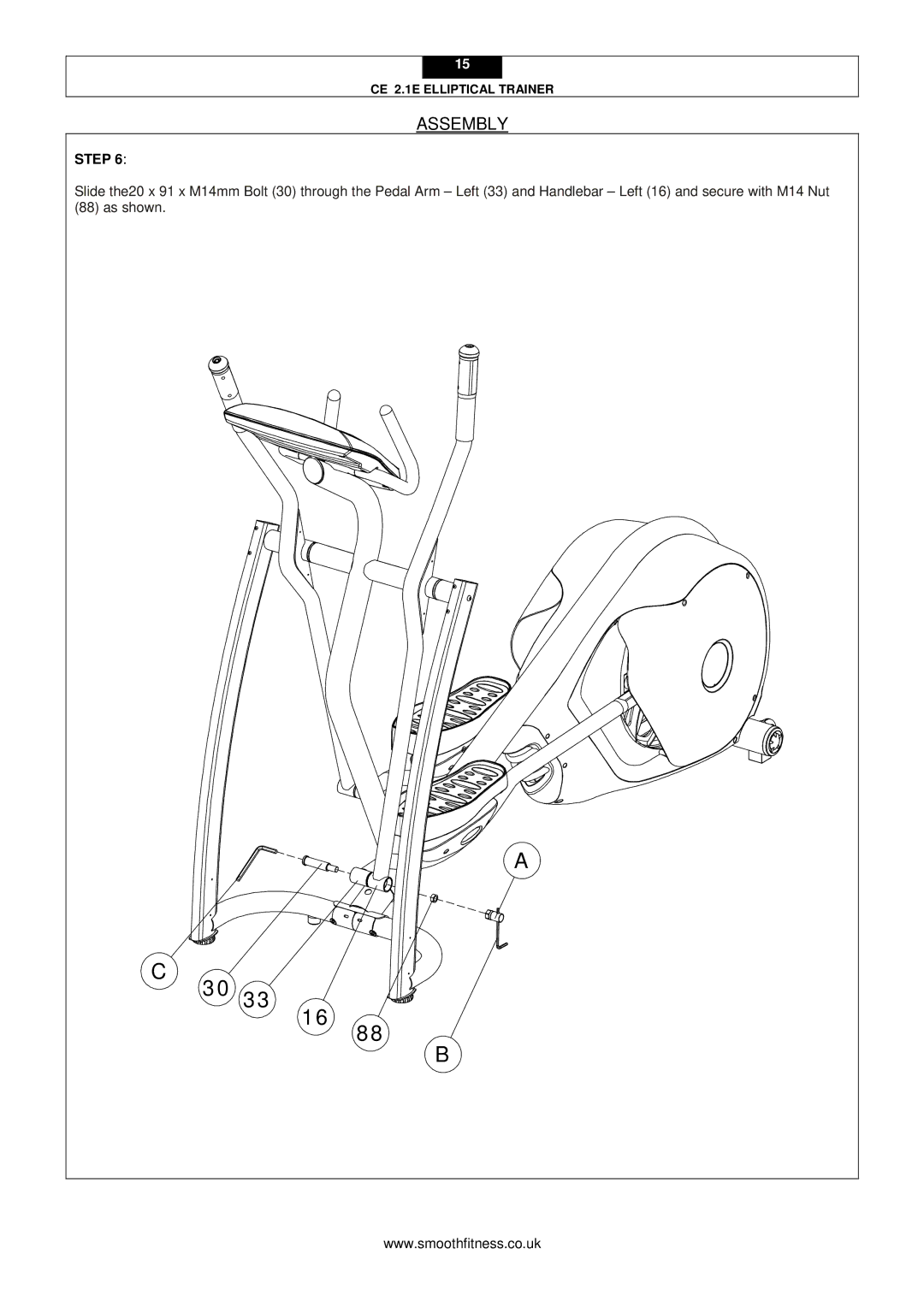 Smooth Fitness CE 2.1E user manual 30 33 16 