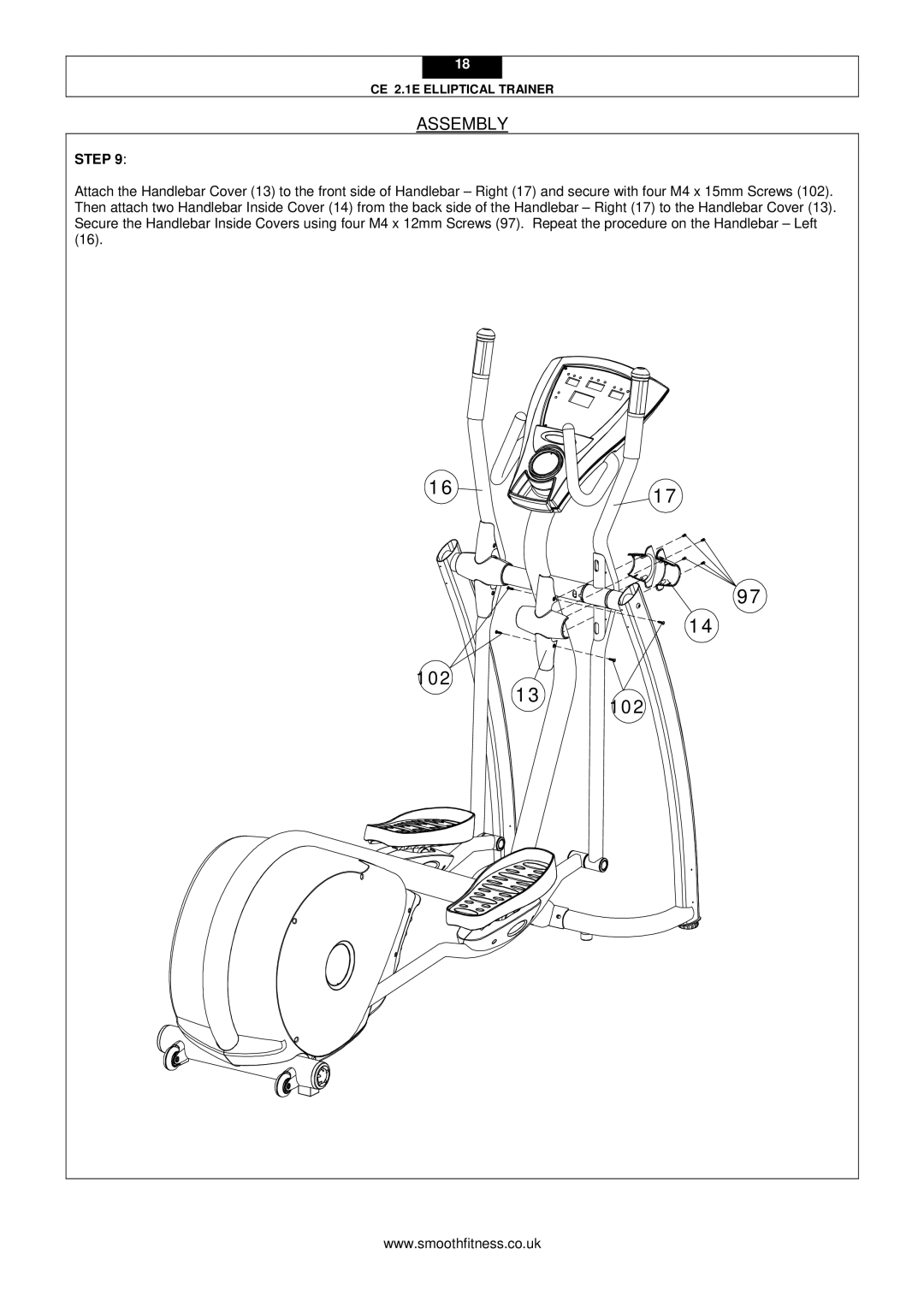 Smooth Fitness CE 2.1E user manual 1617 