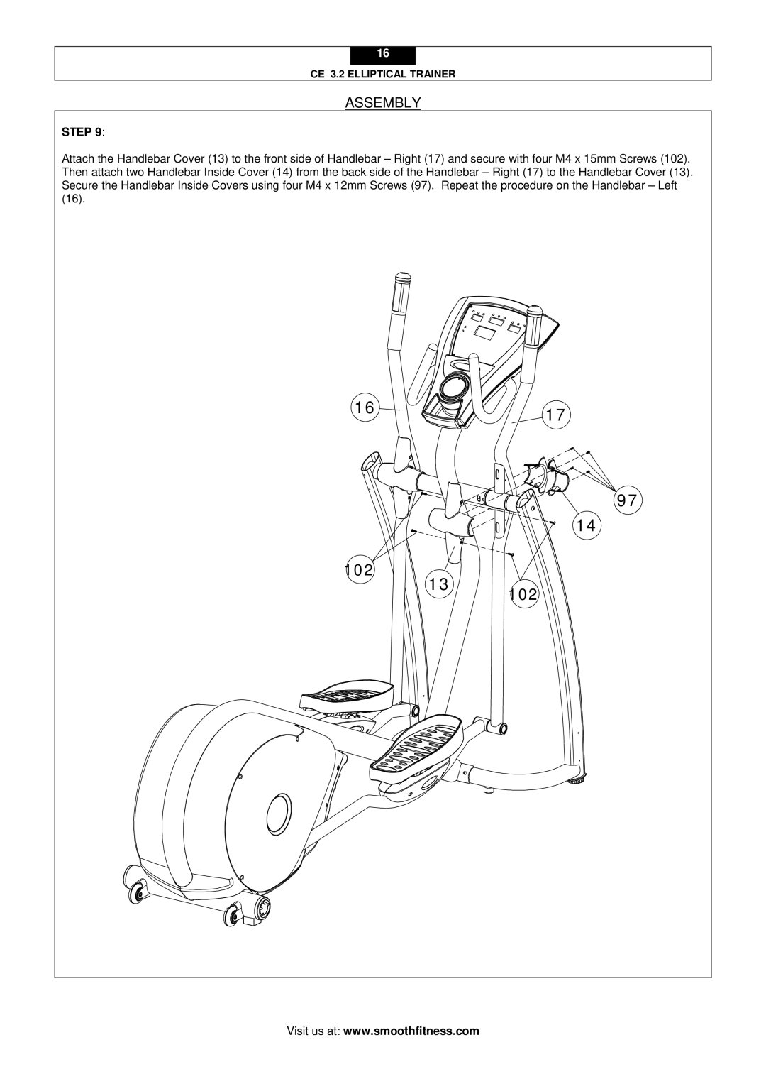 Smooth Fitness CE 3.2 user manual 1617 