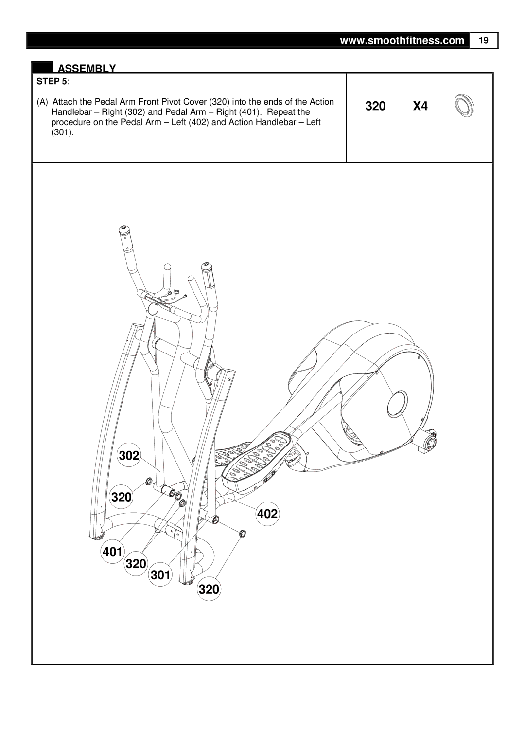 Smooth Fitness CE-3.6 user manual 302 320 401 402 