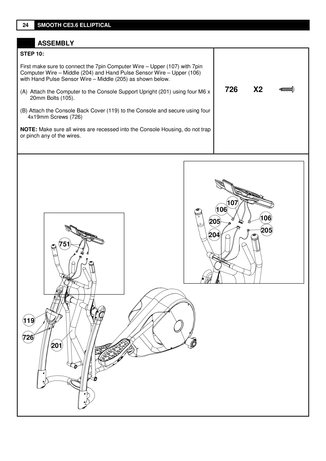 Smooth Fitness CE-3.6 user manual 751 119 726 201 