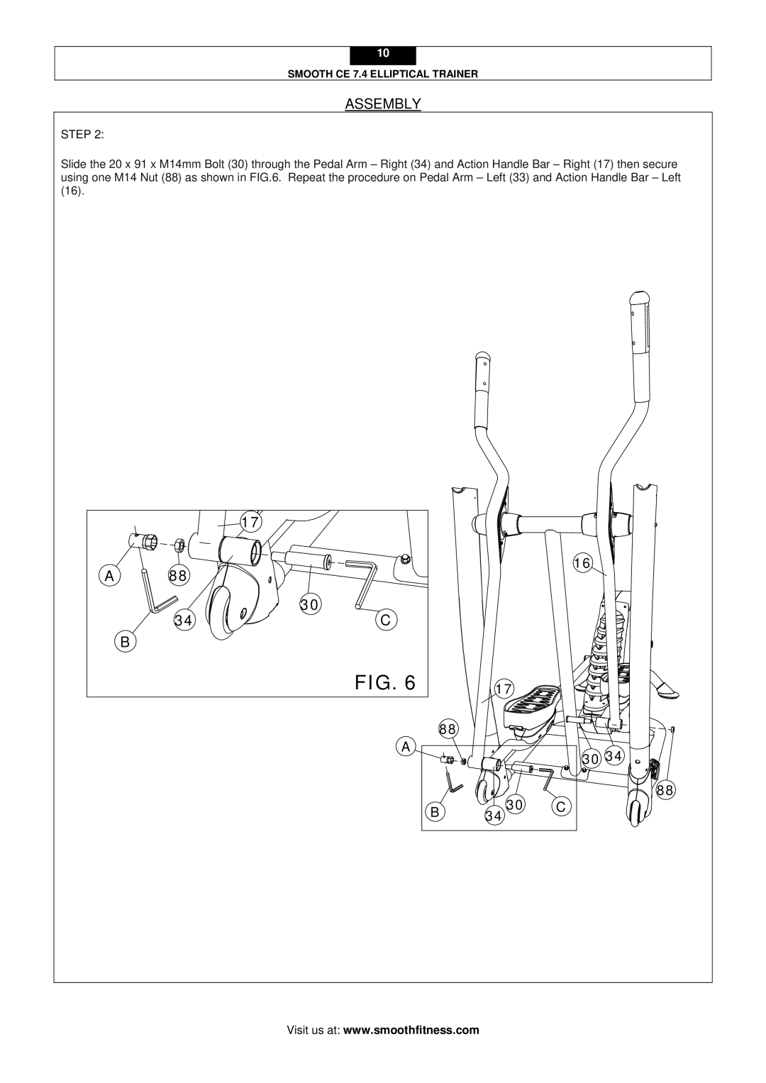 Smooth Fitness CE 7.4 user manual 34C 