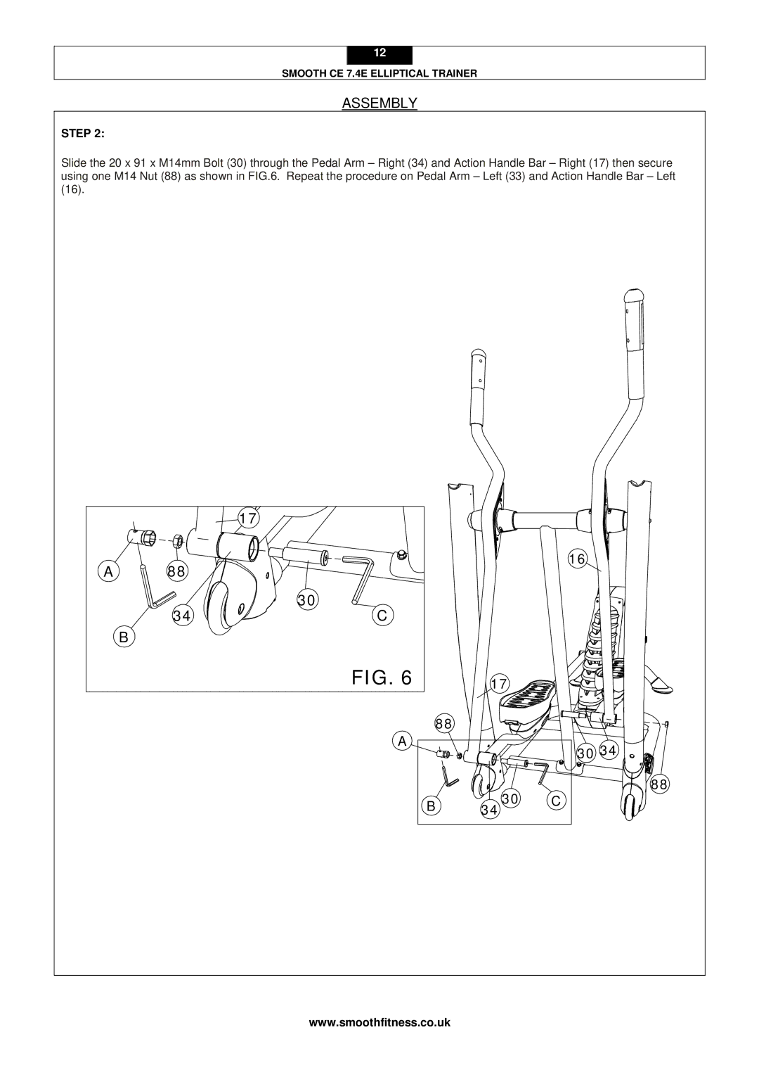 Smooth Fitness CE 7.4E user manual 34C 