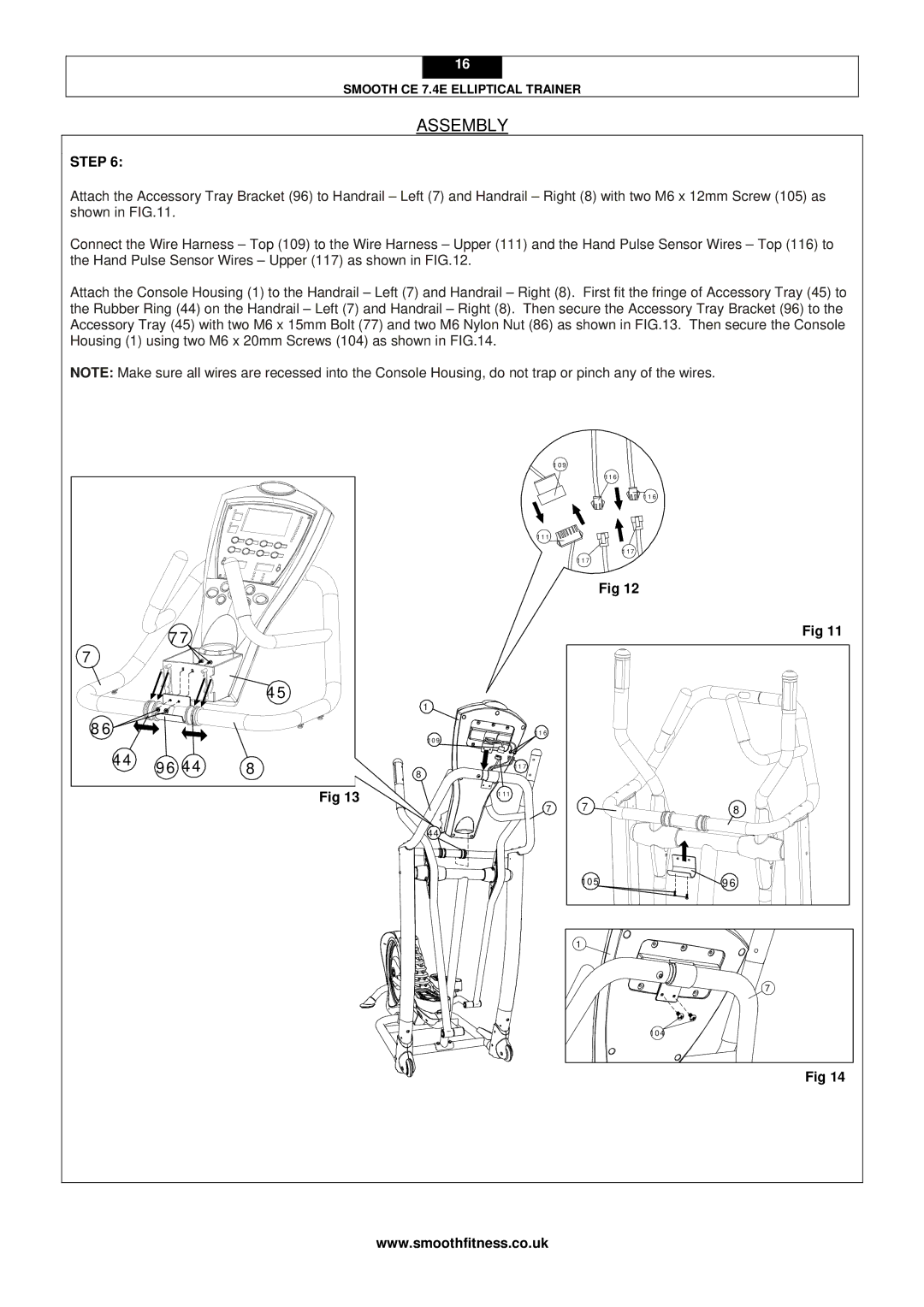 Smooth Fitness CE 7.4E user manual 104 