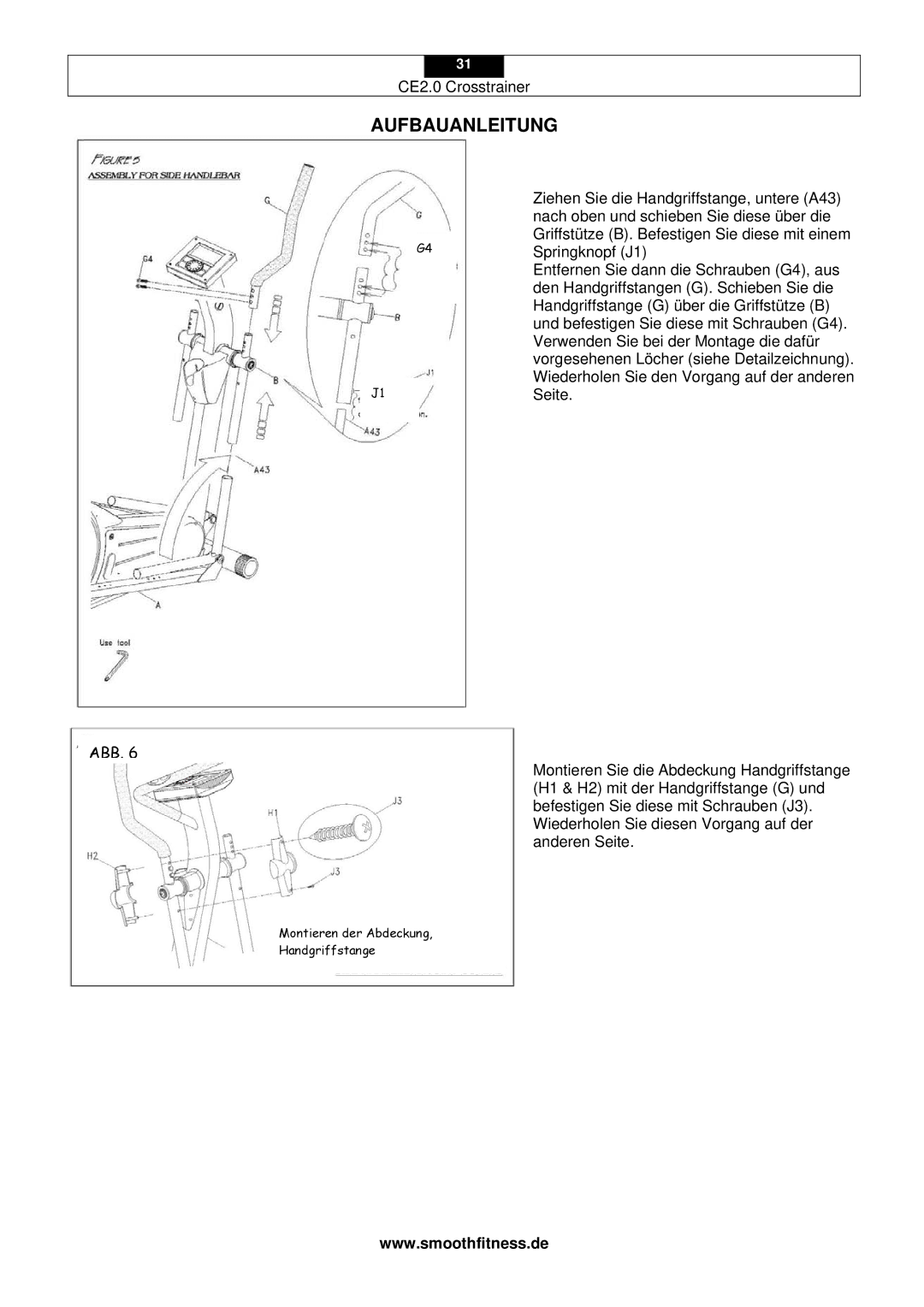 Smooth Fitness CE2.0 user manual Abb 