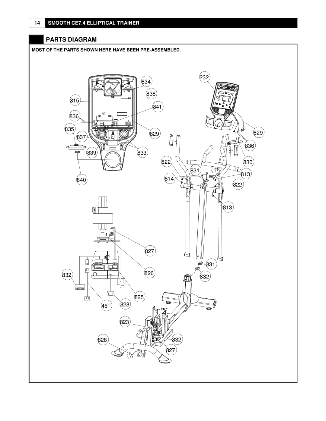 Smooth Fitness CE7.4 user manual 815 