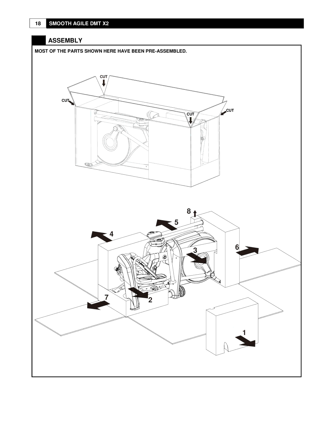 Smooth Fitness DMT X2 user manual Assembly 