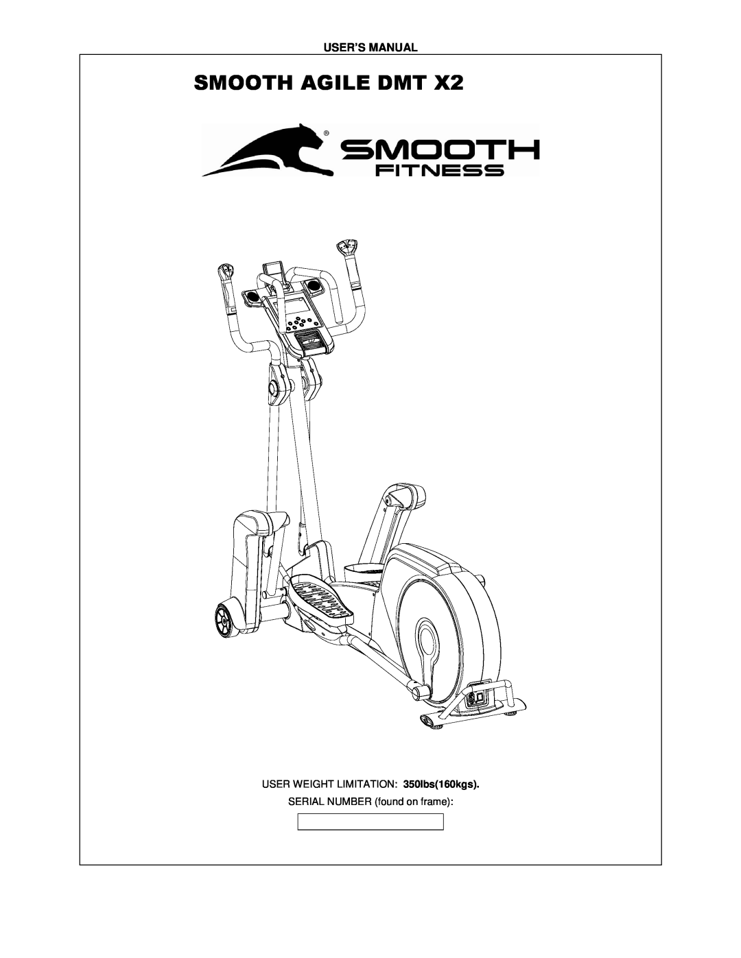 Smooth Fitness DMT X2 user manual Smooth Agile Dmt, User’S Manual 