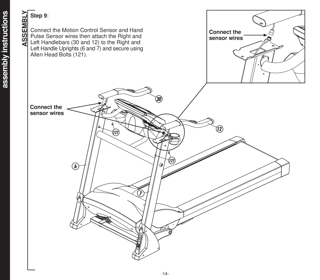 Smooth Fitness EVO 2CD owner manual Connect the sensor wires 