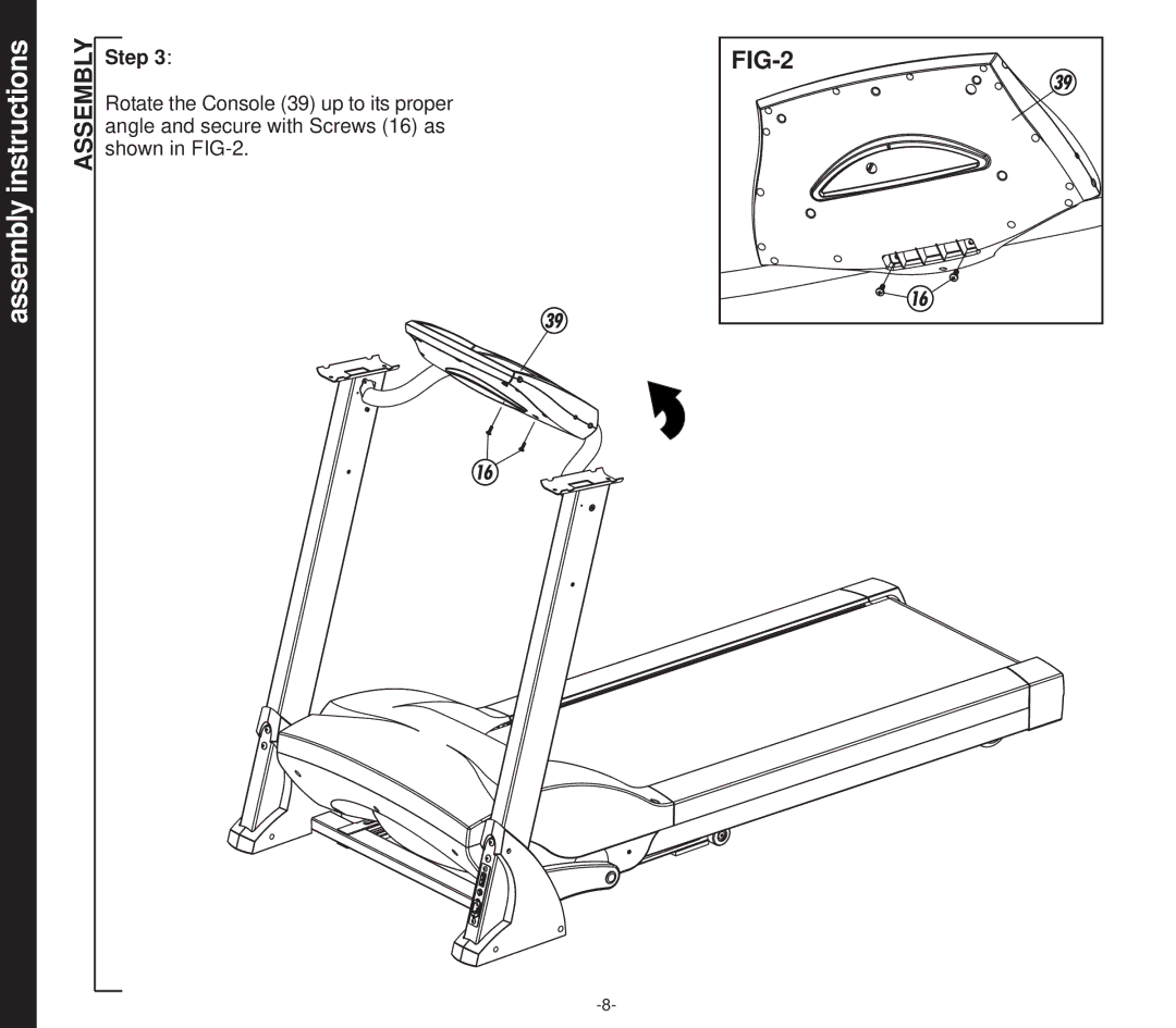 Smooth Fitness EVO 2CD owner manual Assembly, FIG-2 