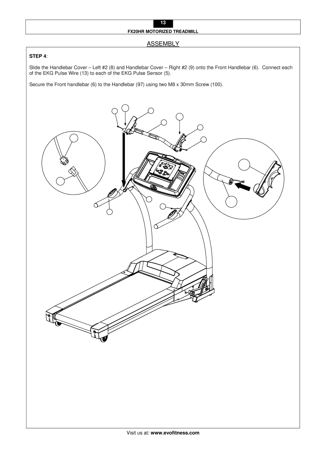 Smooth Fitness FX20HR user manual Assembly 