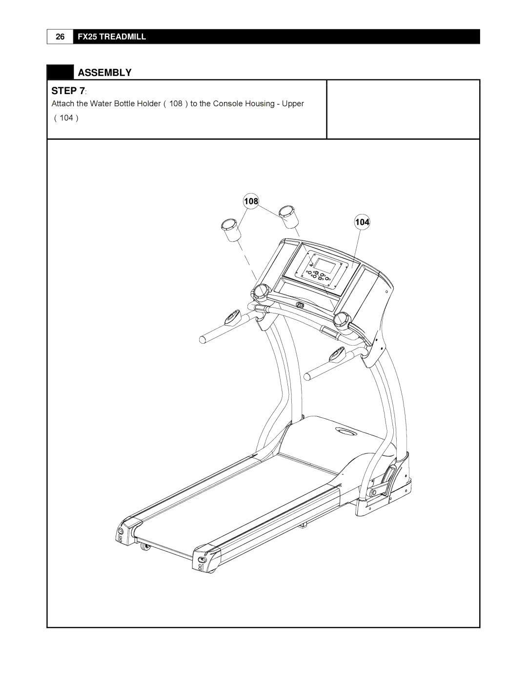 Smooth Fitness FX25 user manual Step 