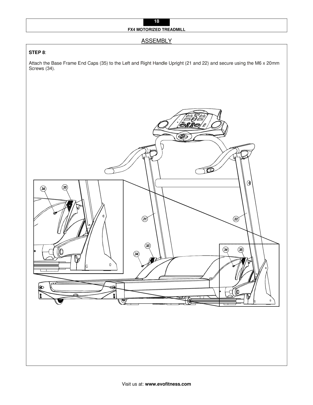 Smooth Fitness FX4 user manual Assembly 