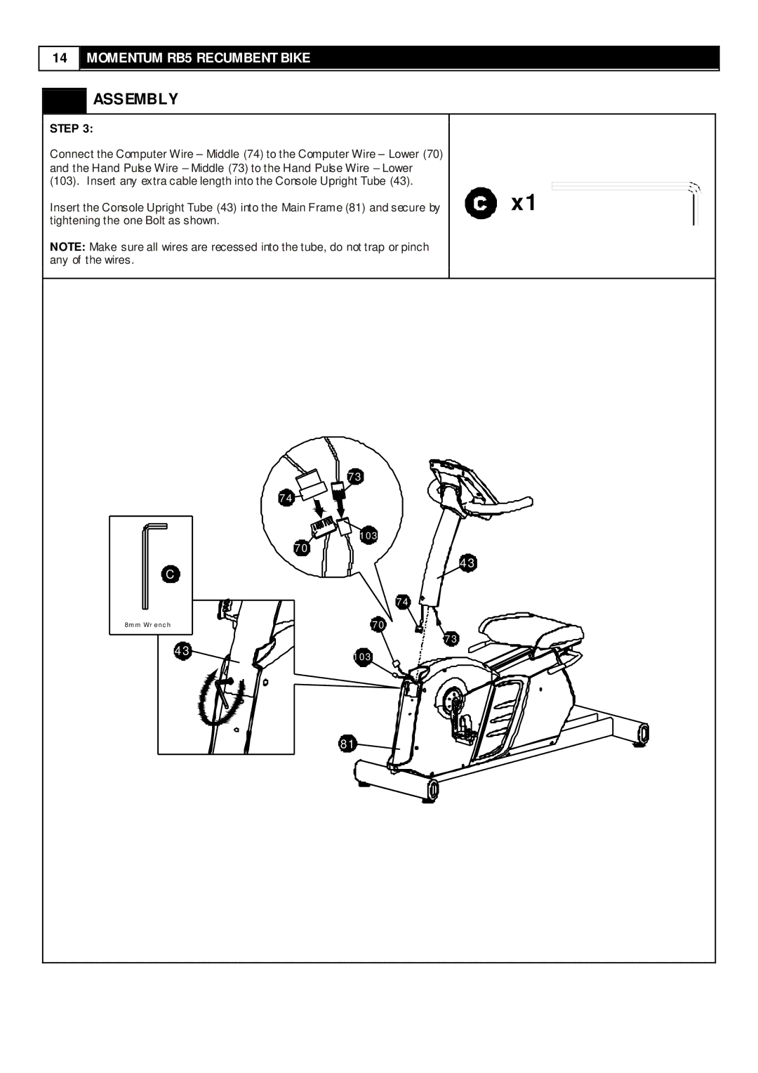 Smooth Fitness RB5 user manual 103 