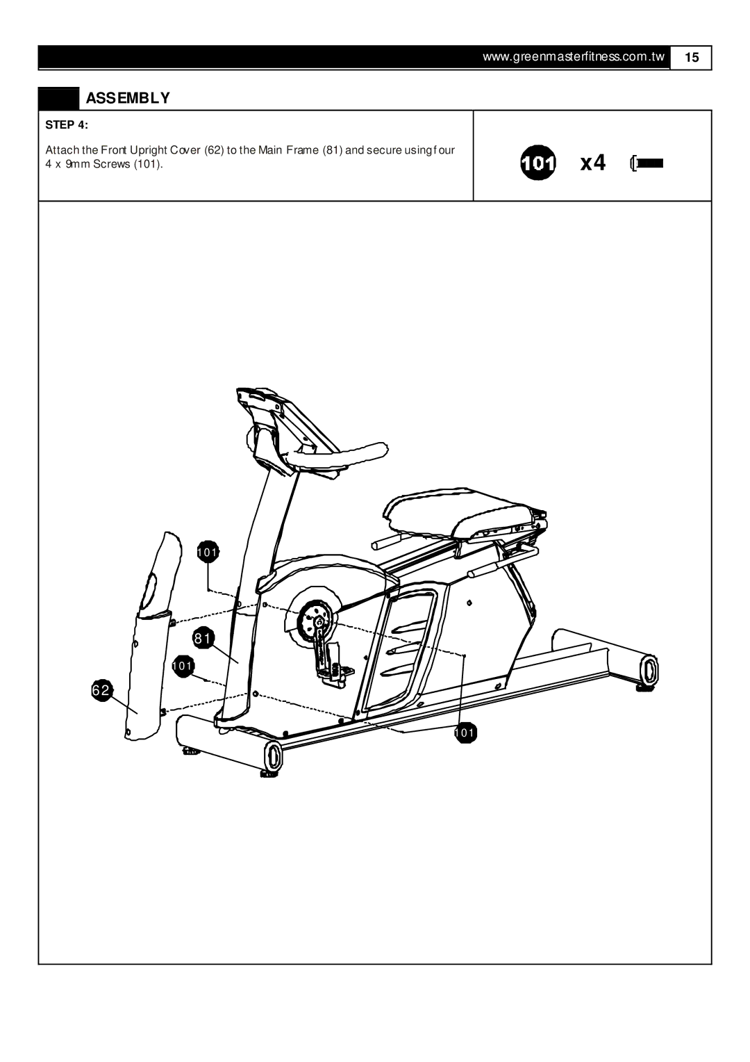 Smooth Fitness RB5 user manual 101 