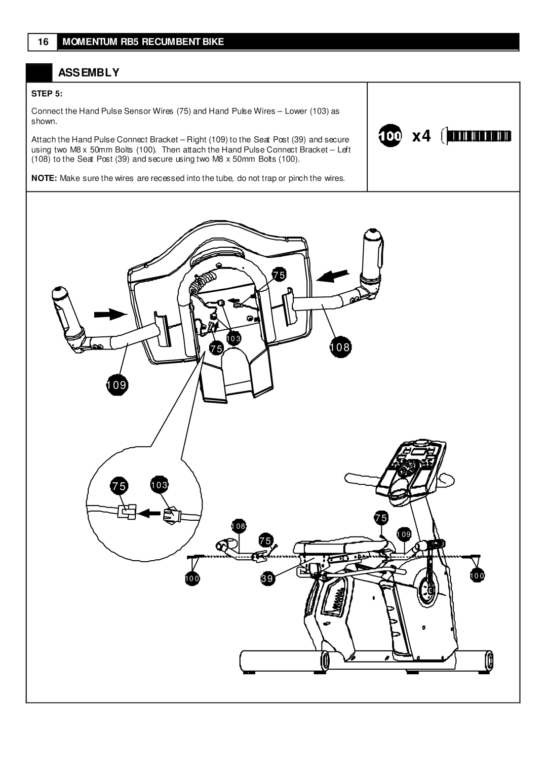 Smooth Fitness RB5 user manual 109 