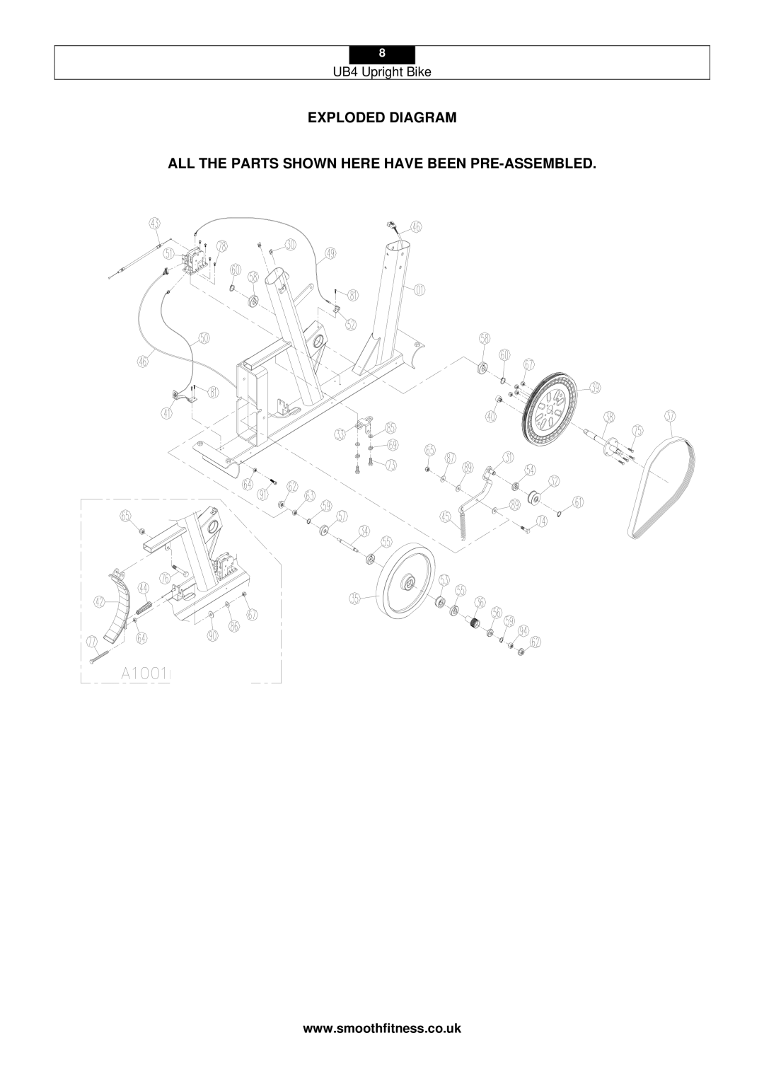 Smooth Fitness user manual UB4 Upright Bike 