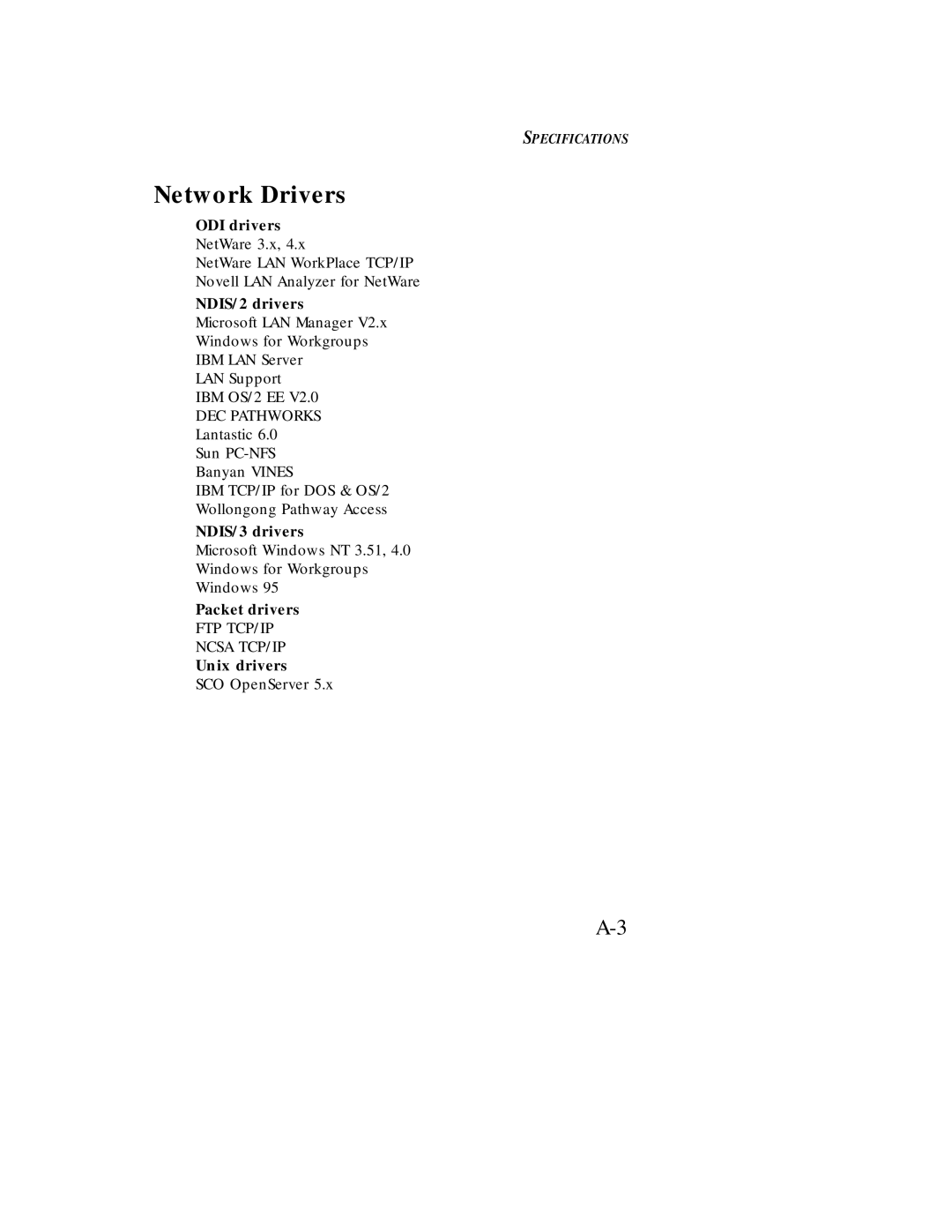 SMSC EZ Card 10 manual Network Drivers 