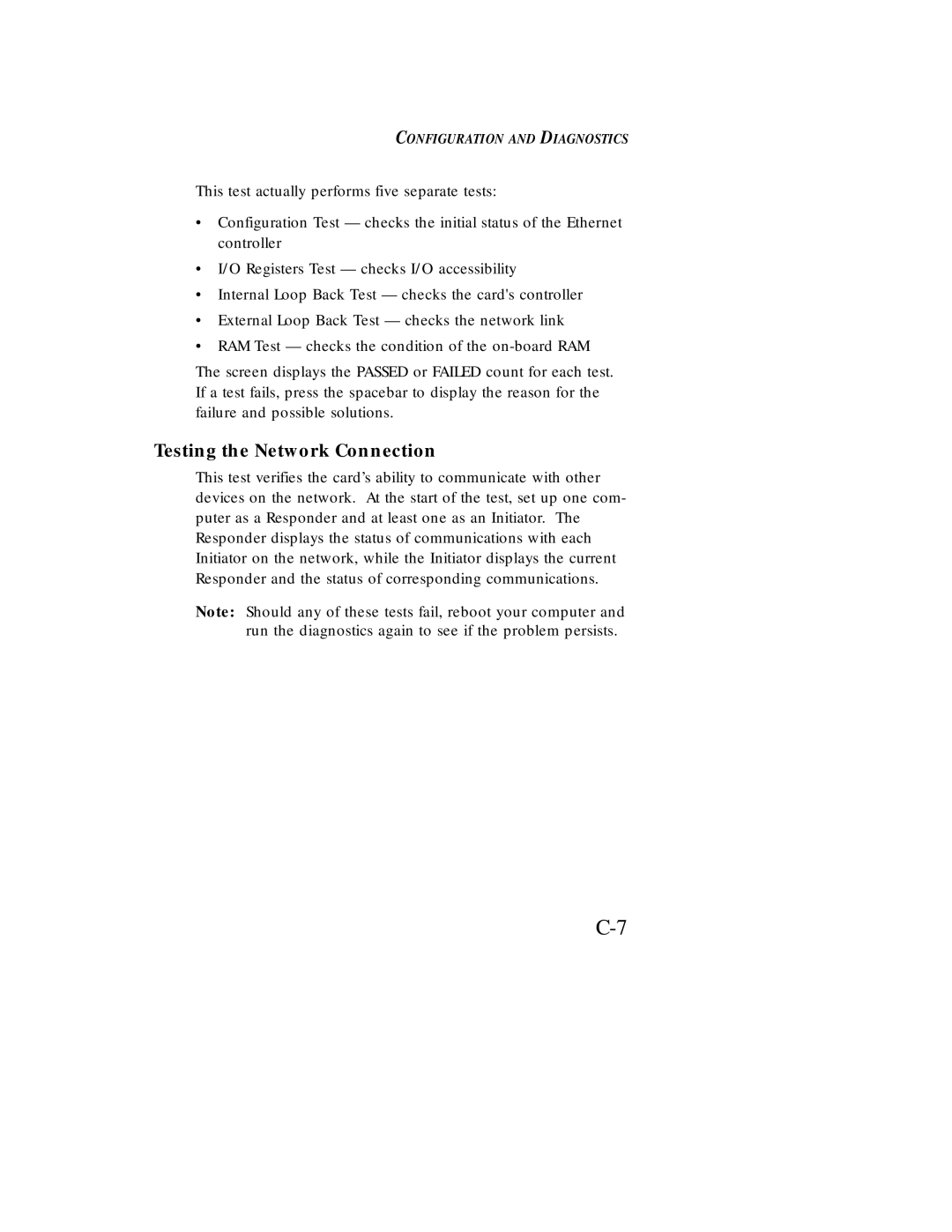 SMSC EZ Card 10 manual Testing the Network Connection 