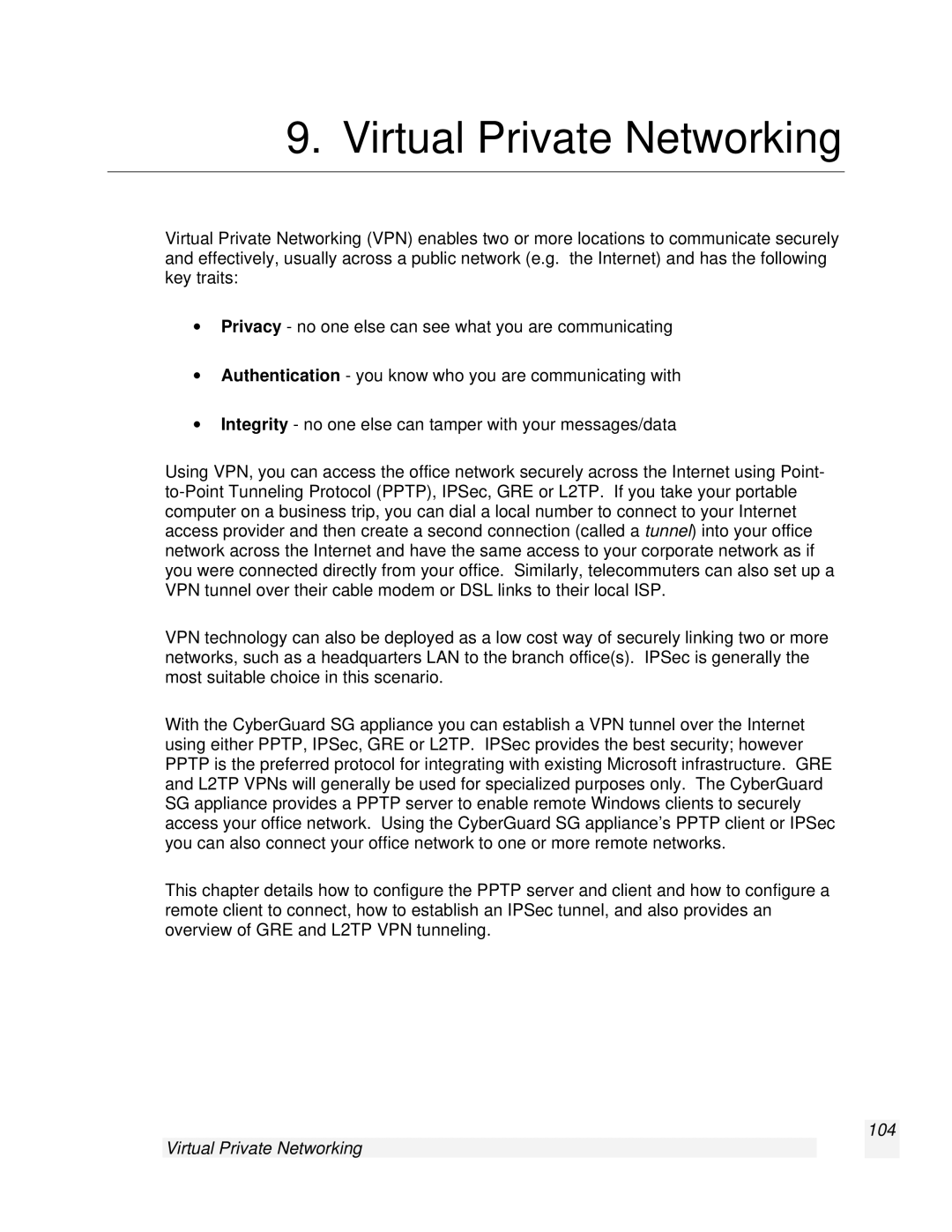 SnapGear 2.0.1 user manual Virtual Private Networking 