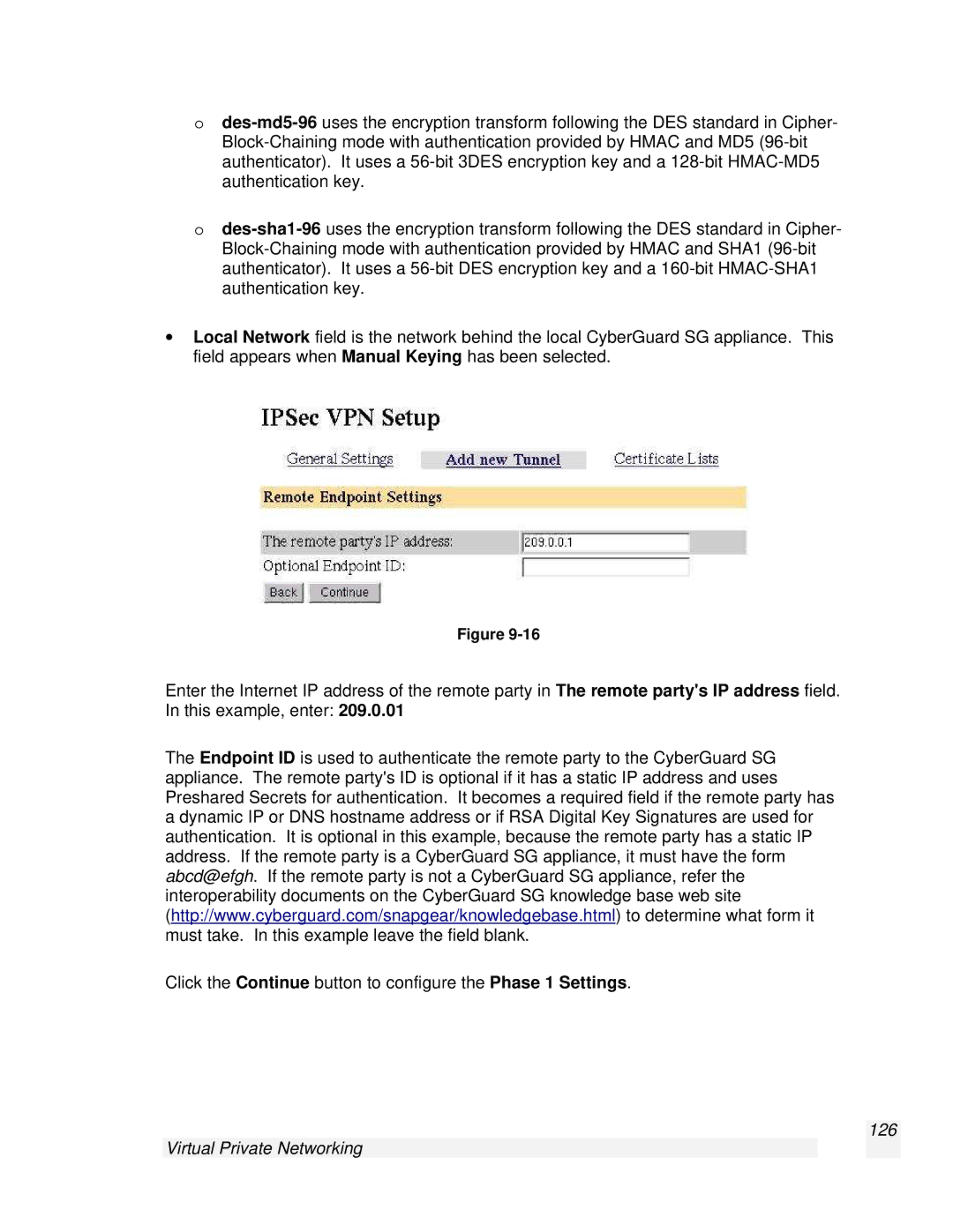 SnapGear 2.0.1 user manual Virtual Private Networking 