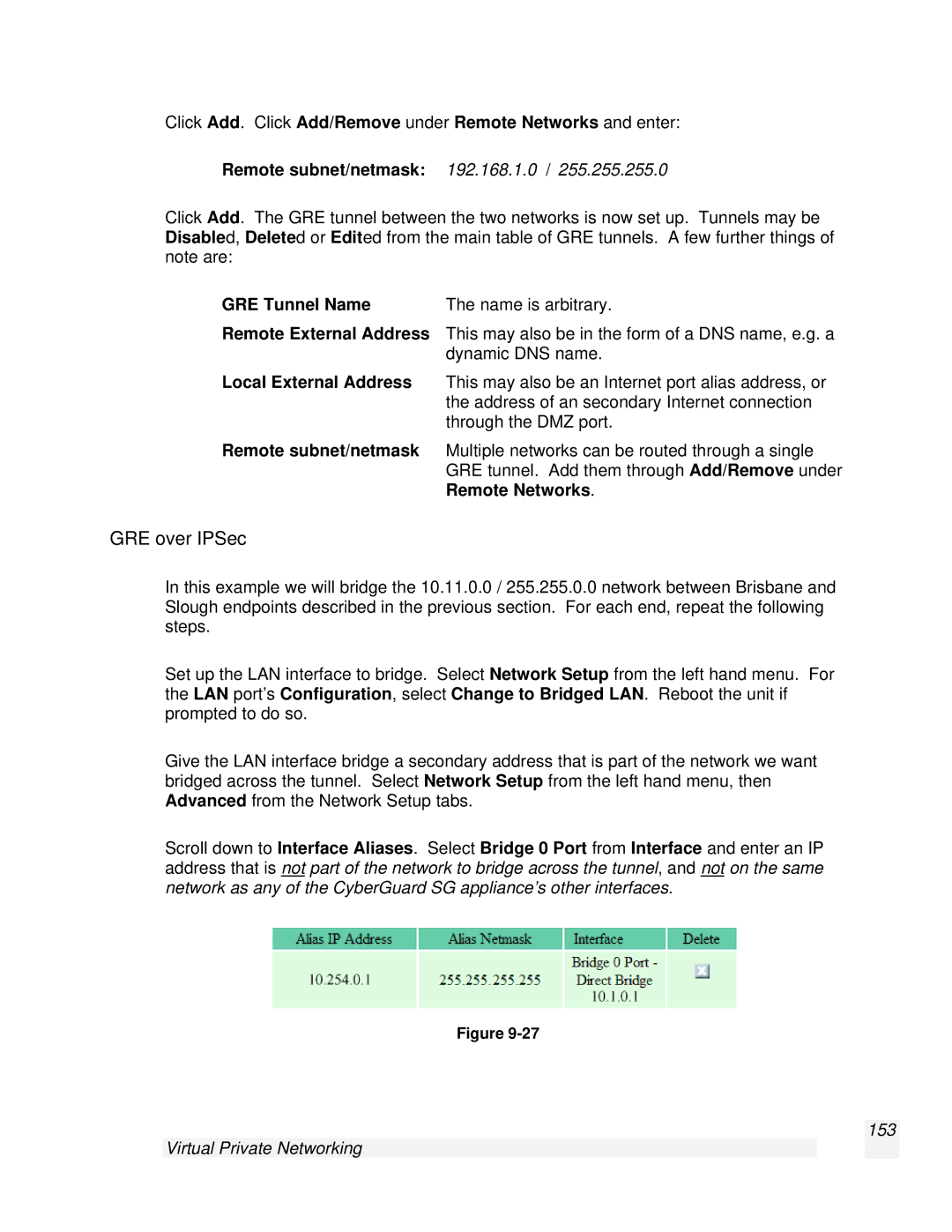 SnapGear 2.0.1 user manual GRE over IPSec 