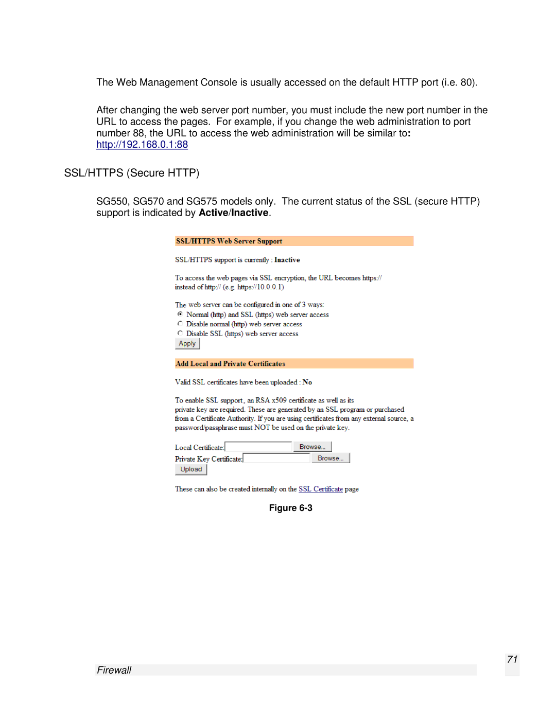 SnapGear 2.0.1 user manual SSL/HTTPS Secure Http 