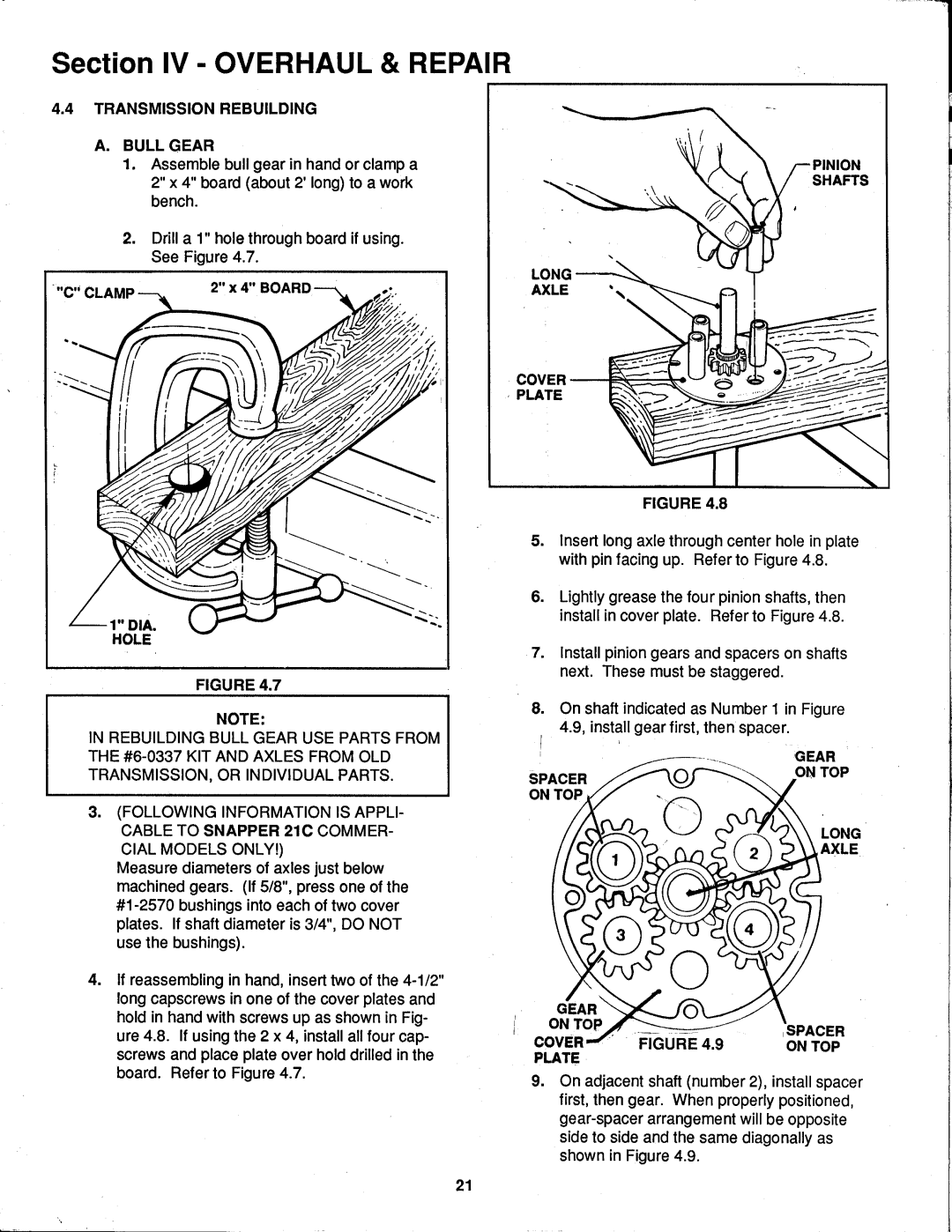 Snapper 0-7001 manual 