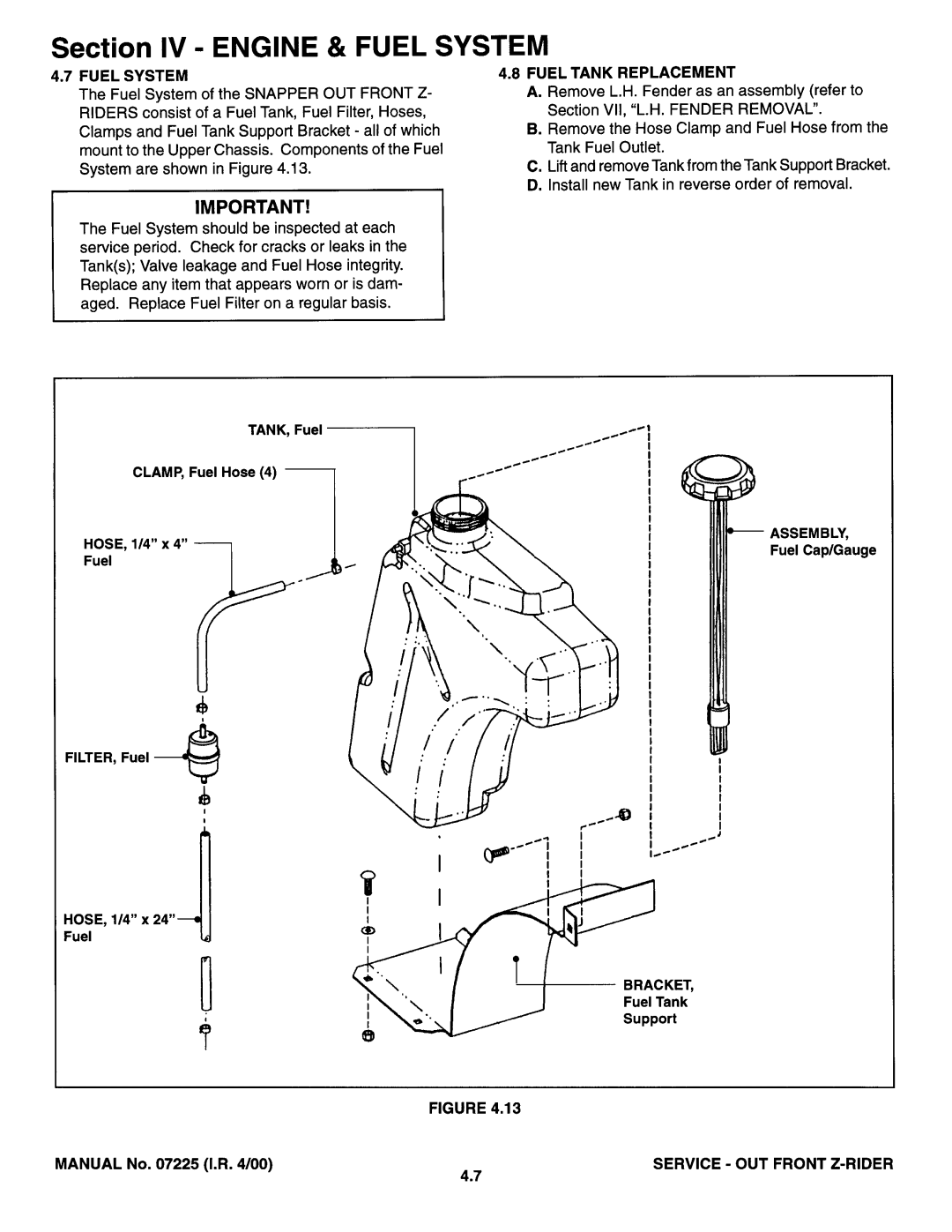 Snapper 07225 manual 