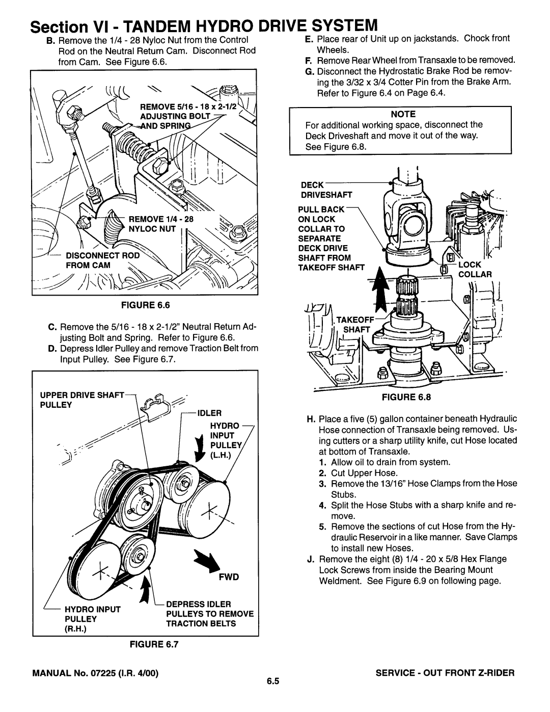 Snapper 07225 manual 