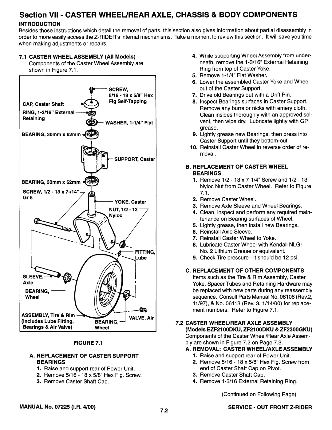 Snapper 07225 manual 