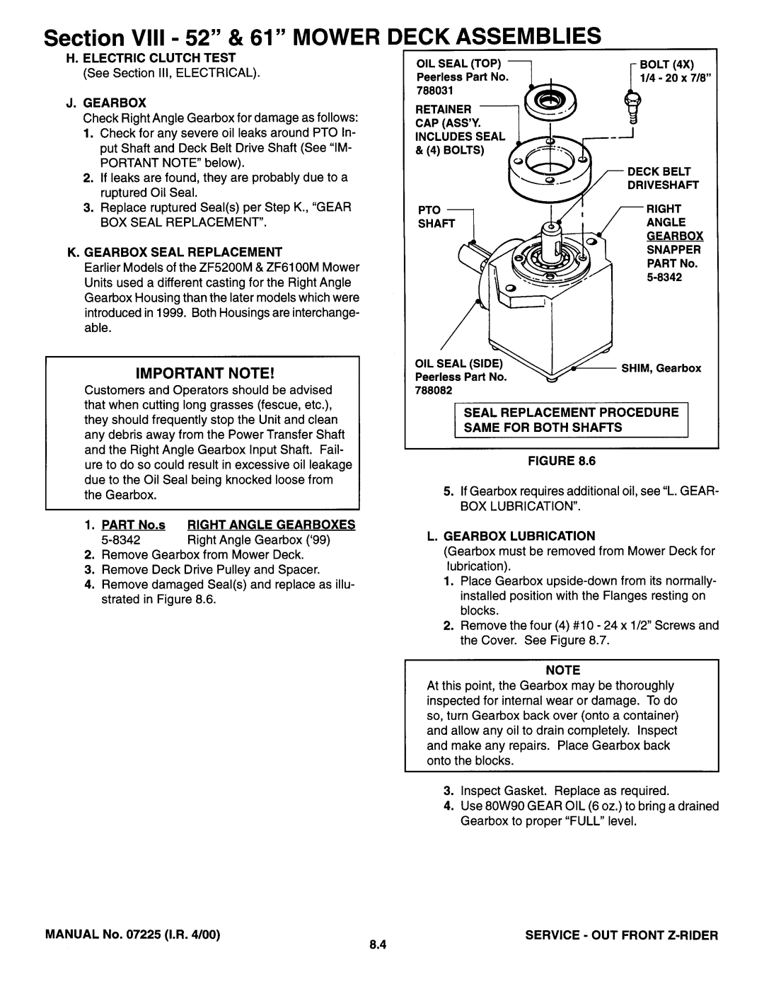 Snapper 07225 manual 