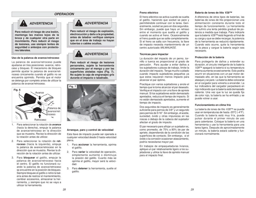 Snapper 0799-20, 0779-20 manual Operacion 