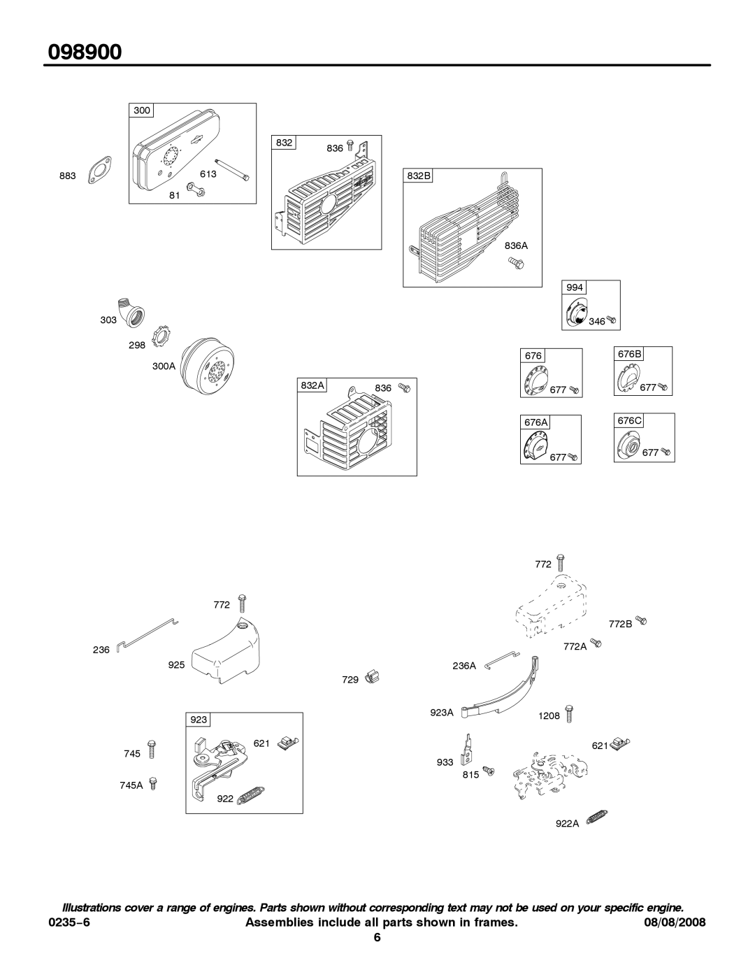 Snapper 098900 service manual 300 