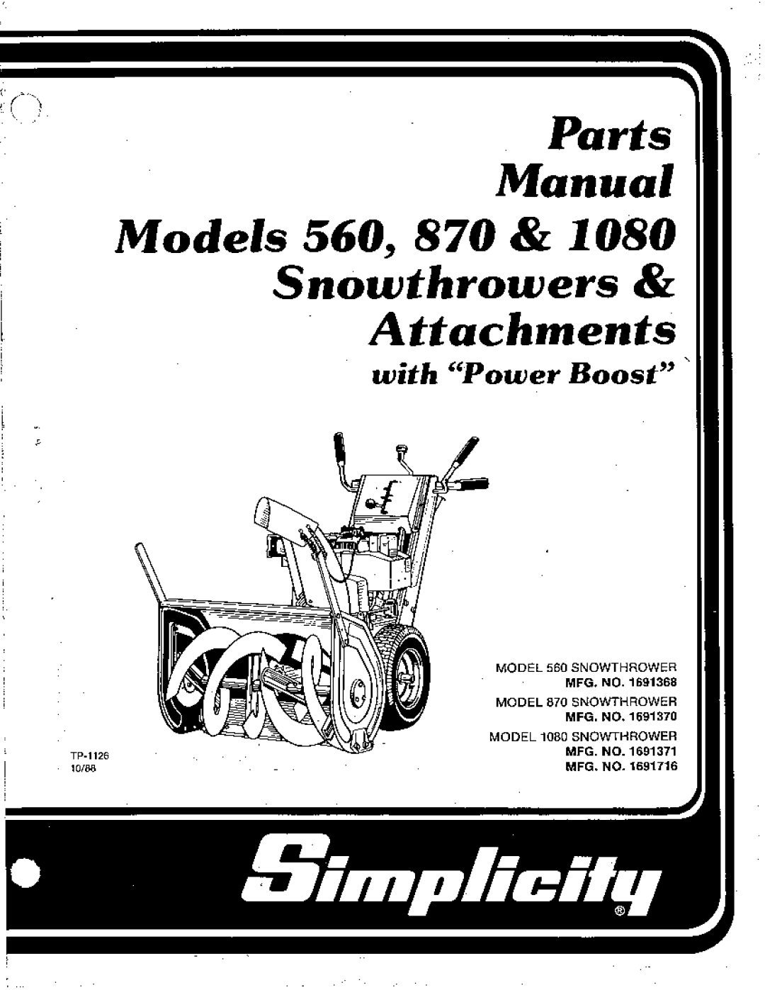 Snapper 1080 manual 