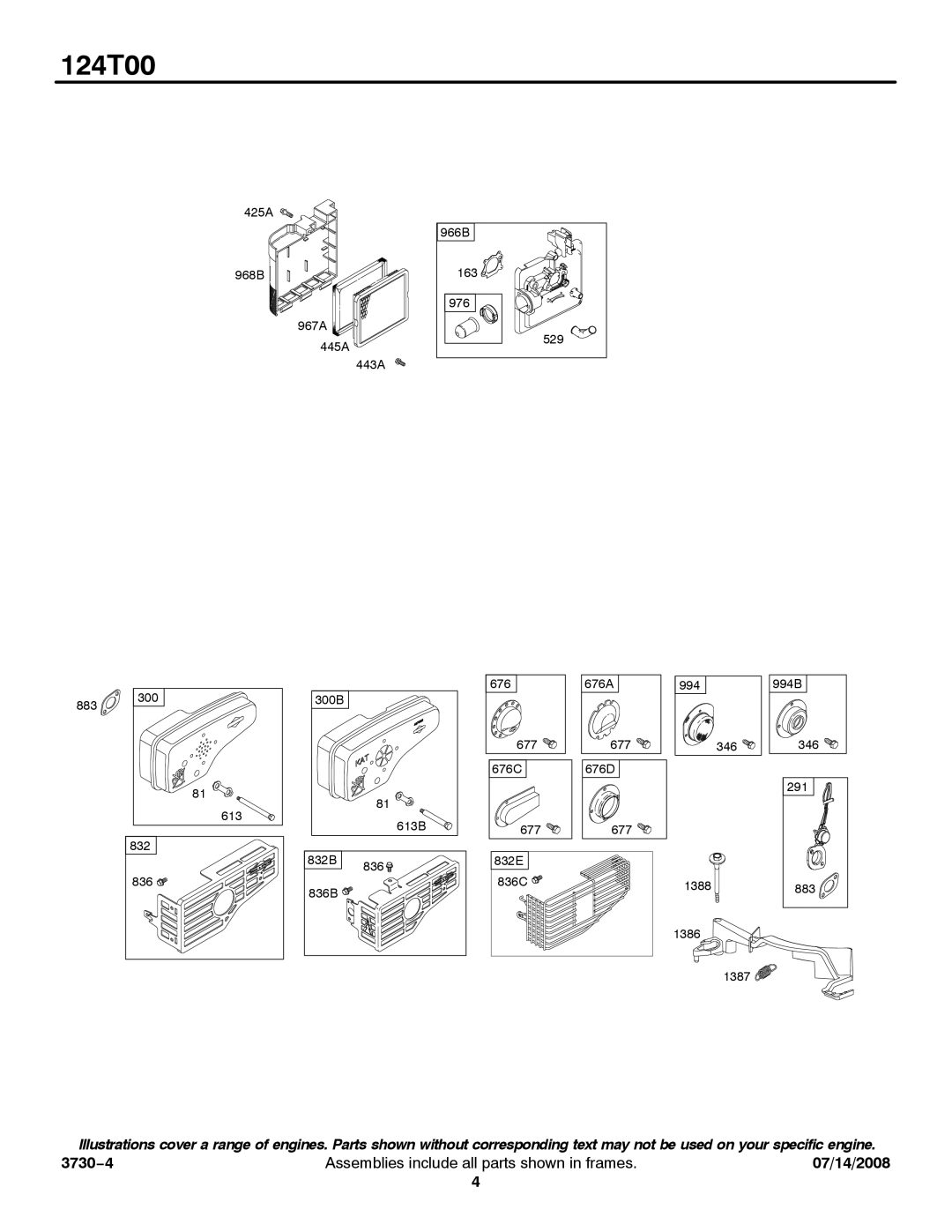 Snapper 124T00 service manual 