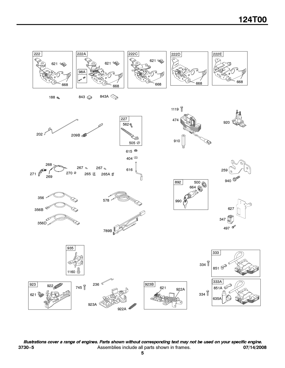 Snapper 124T00 service manual 222 