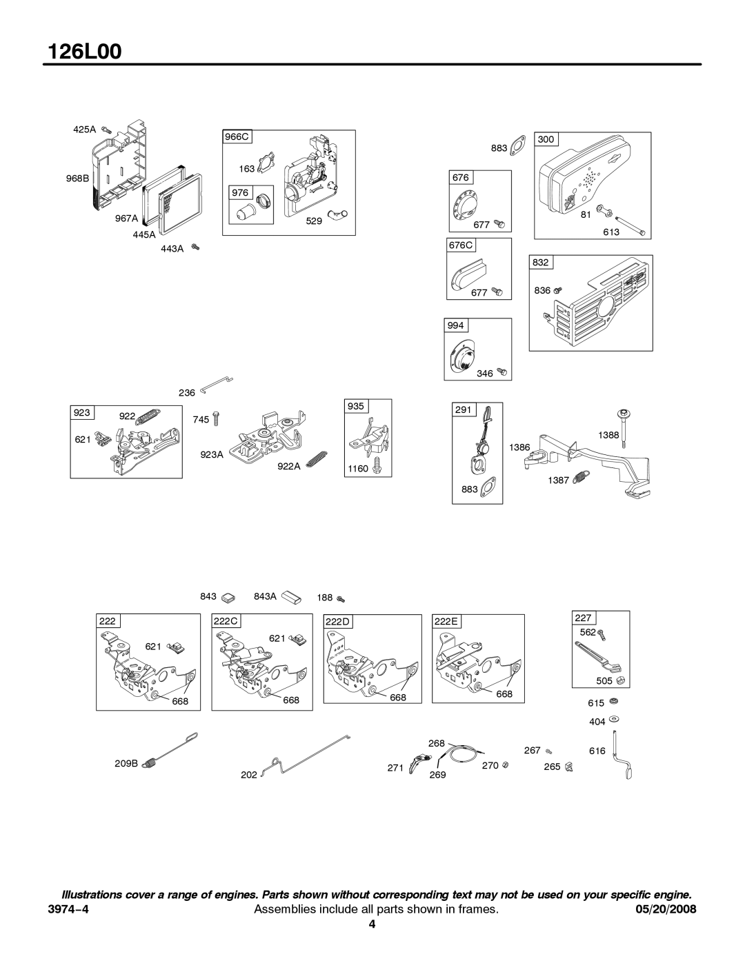 Snapper 126L00 service manual 836 