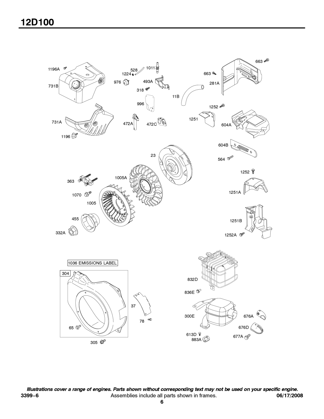 Snapper 12D100 service manual 