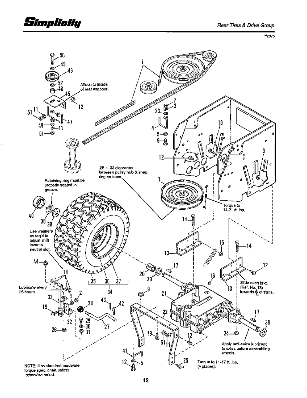 Snapper 12RTG Series manual 