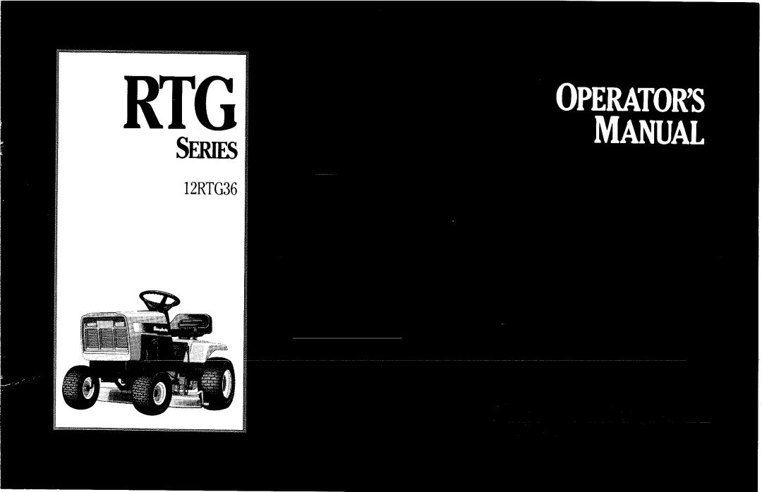 Snapper 12RTG36 manual 