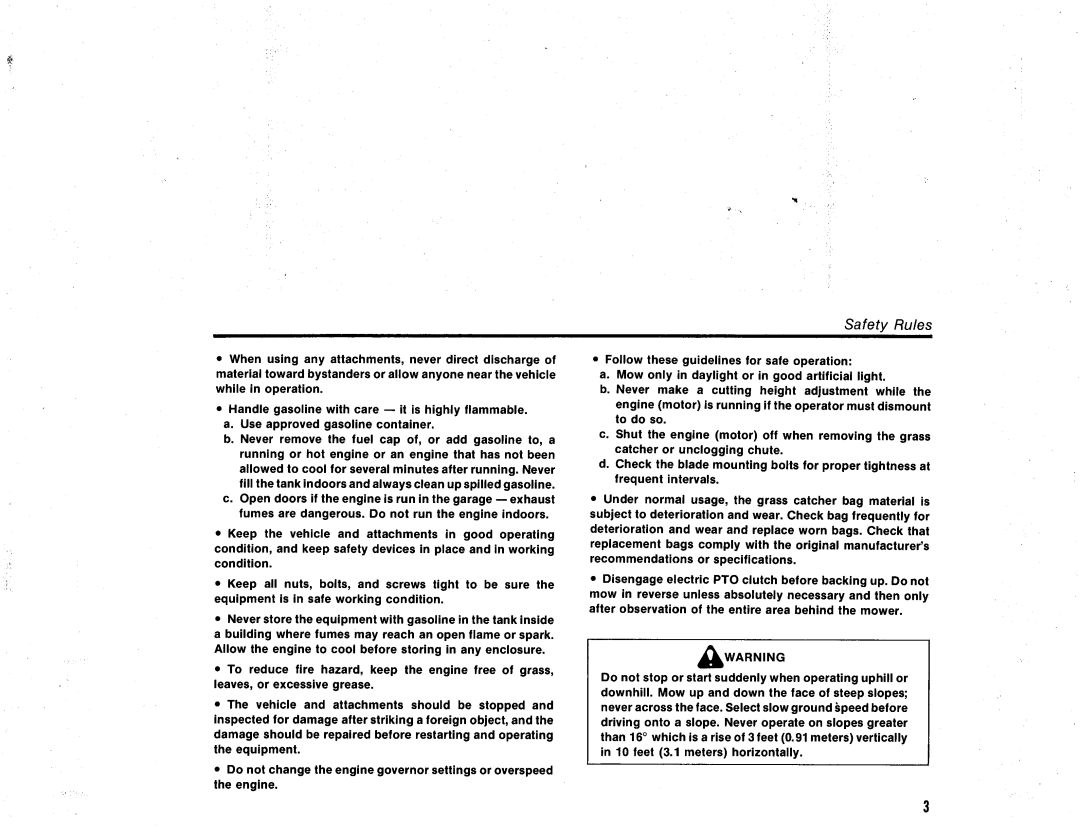 Snapper 1300 Series manual 