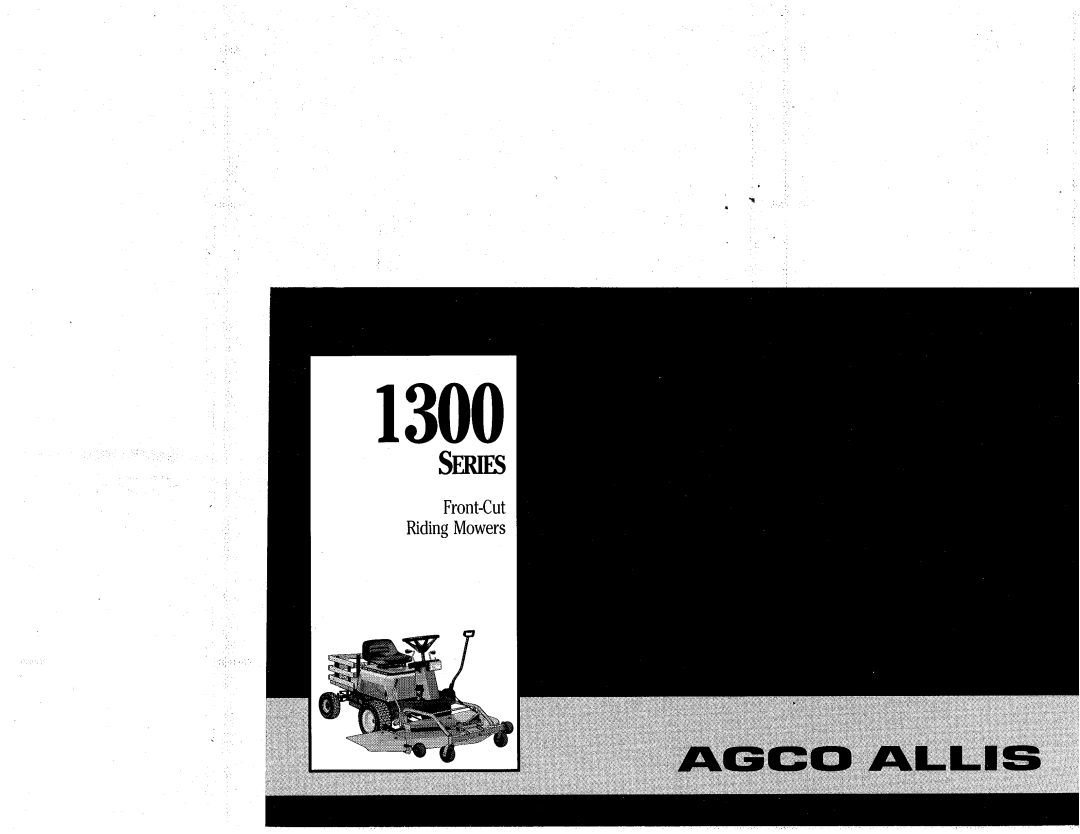 Snapper 1300 Series manual 