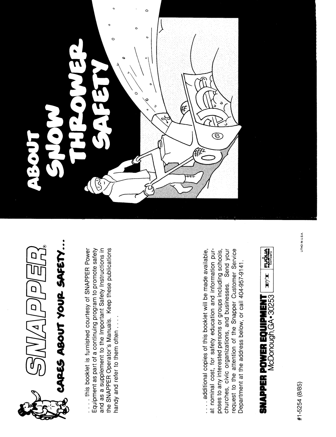 Snapper 15254 manual 