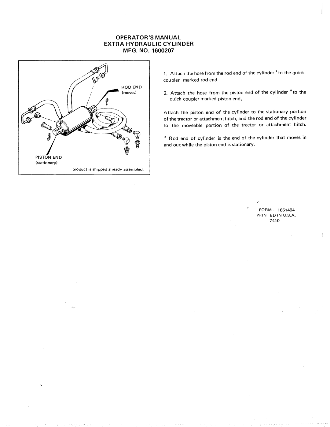 Snapper 1600207 manual 