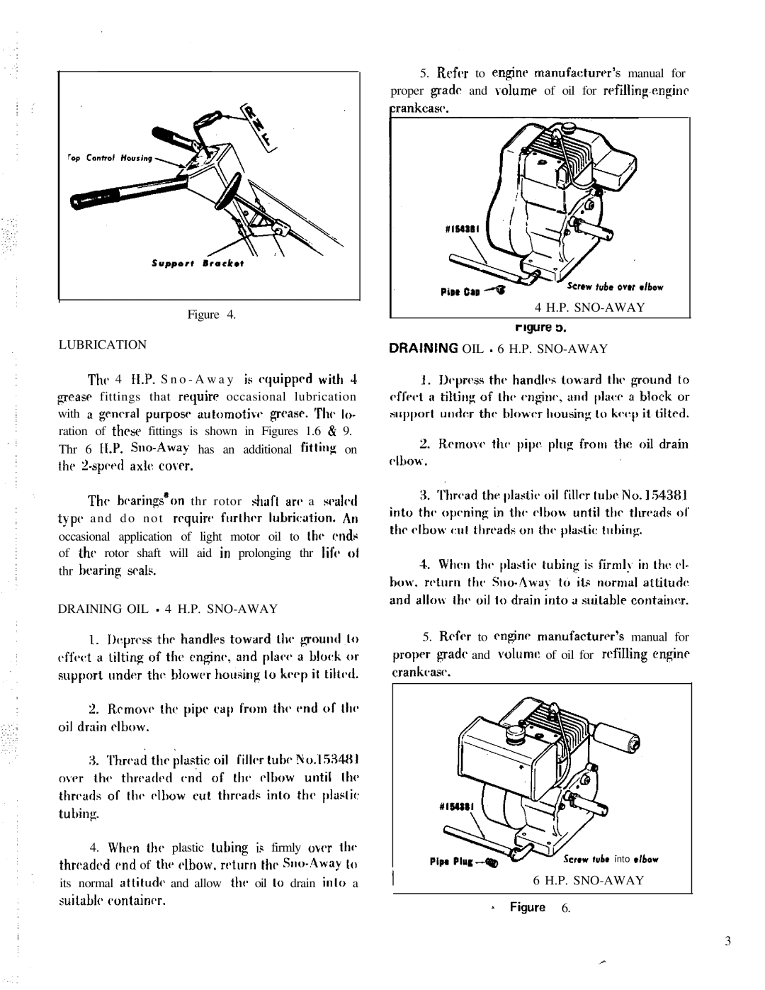 Snapper 1602 manual P. Sno-Away 